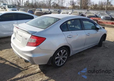 2012 Honda Civic Si z USA, uszkodzony, nr VIN 2HGFB6E55CH704160